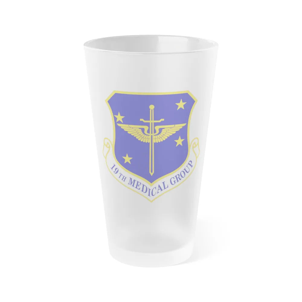 19 Medical Group AMC (U.S. Air Force) Frosted Pint Glass 16oz-16oz-Frosted-Go Mug Yourself