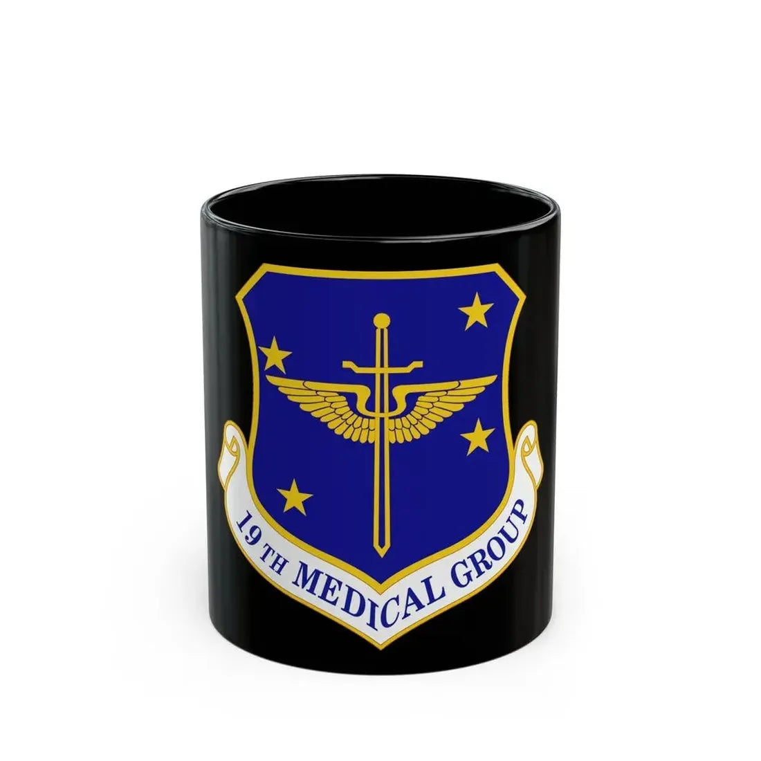 19 Medical Group AMC (U.S. Air Force) Black Coffee Mug 11oz - Go Mug Yourself