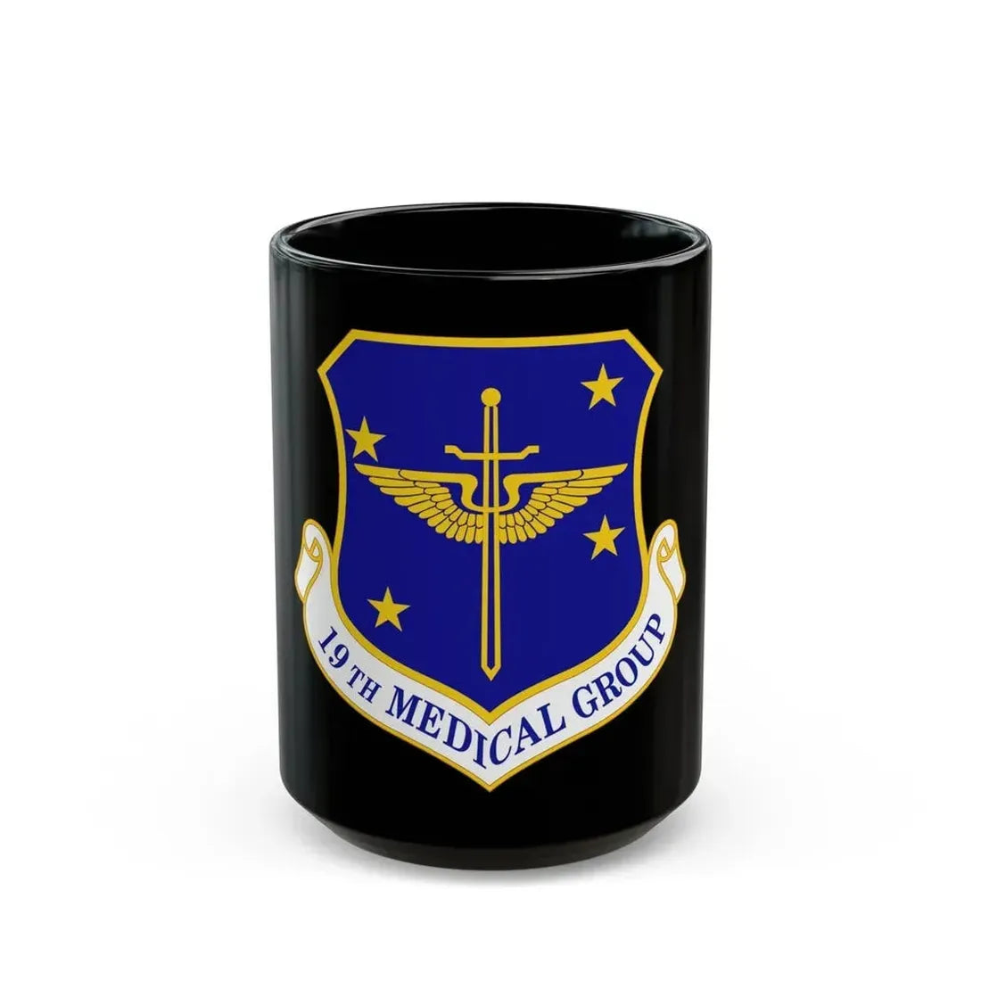 19 Medical Group AMC (U.S. Air Force) Black Coffee Mug 15oz - Go Mug Yourself