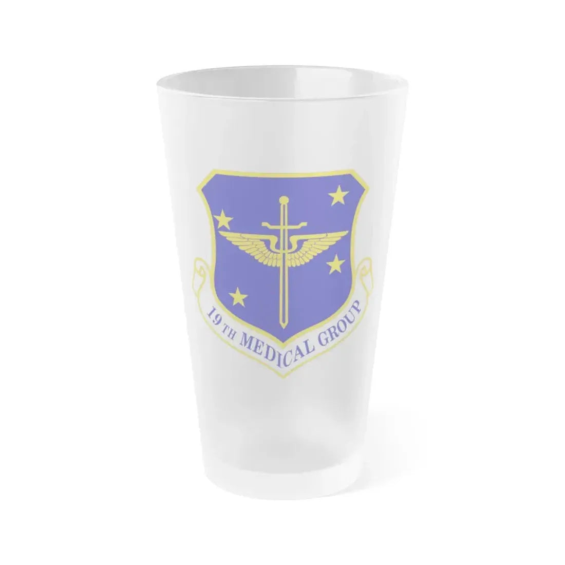 19 Medical Group AMC (U.S. Air Force) Frosted Pint Glass 16oz 16oz Frosted - Go Mug Yourself