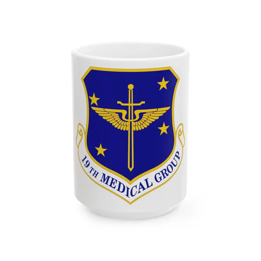 19 Medical Group AMC (U.S. Air Force) White Coffee Mug 15oz - Go Mug Yourself