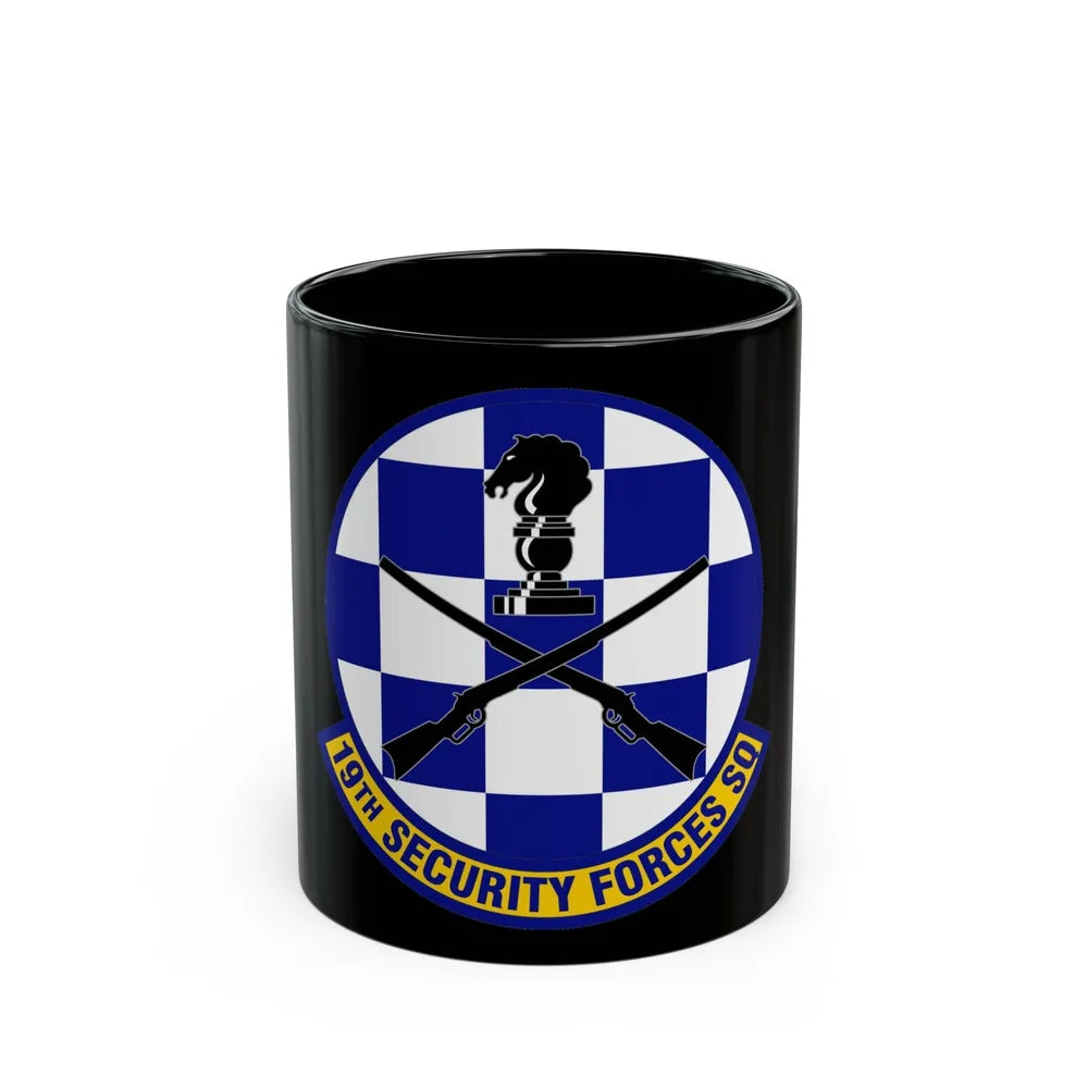 19 Security Forces Squadron AMC (U.S. Air Force) Black Coffee Mug-11oz-Go Mug Yourself