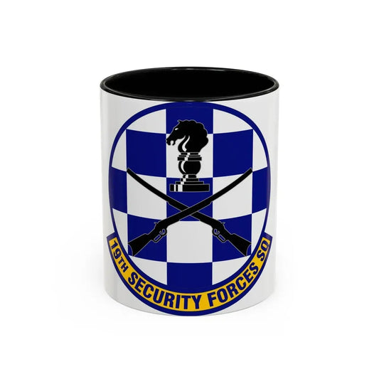 19 Security Forces Squadron AMC (U.S. Air Force) Accent Coffee Mug 11oz Black - Go Mug Yourself
