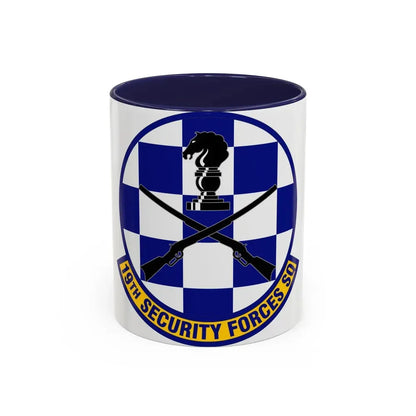 19 Security Forces Squadron AMC (U.S. Air Force) Accent Coffee Mug 11oz Navy - Go Mug Yourself