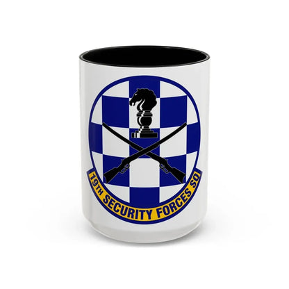 19 Security Forces Squadron AMC (U.S. Air Force) Accent Coffee Mug 15oz Black - Go Mug Yourself