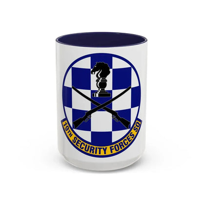 19 Security Forces Squadron AMC (U.S. Air Force) Accent Coffee Mug 15oz Navy - Go Mug Yourself