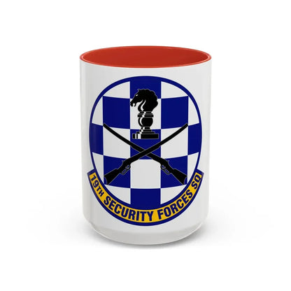 19 Security Forces Squadron AMC (U.S. Air Force) Accent Coffee Mug 15oz Red - Go Mug Yourself