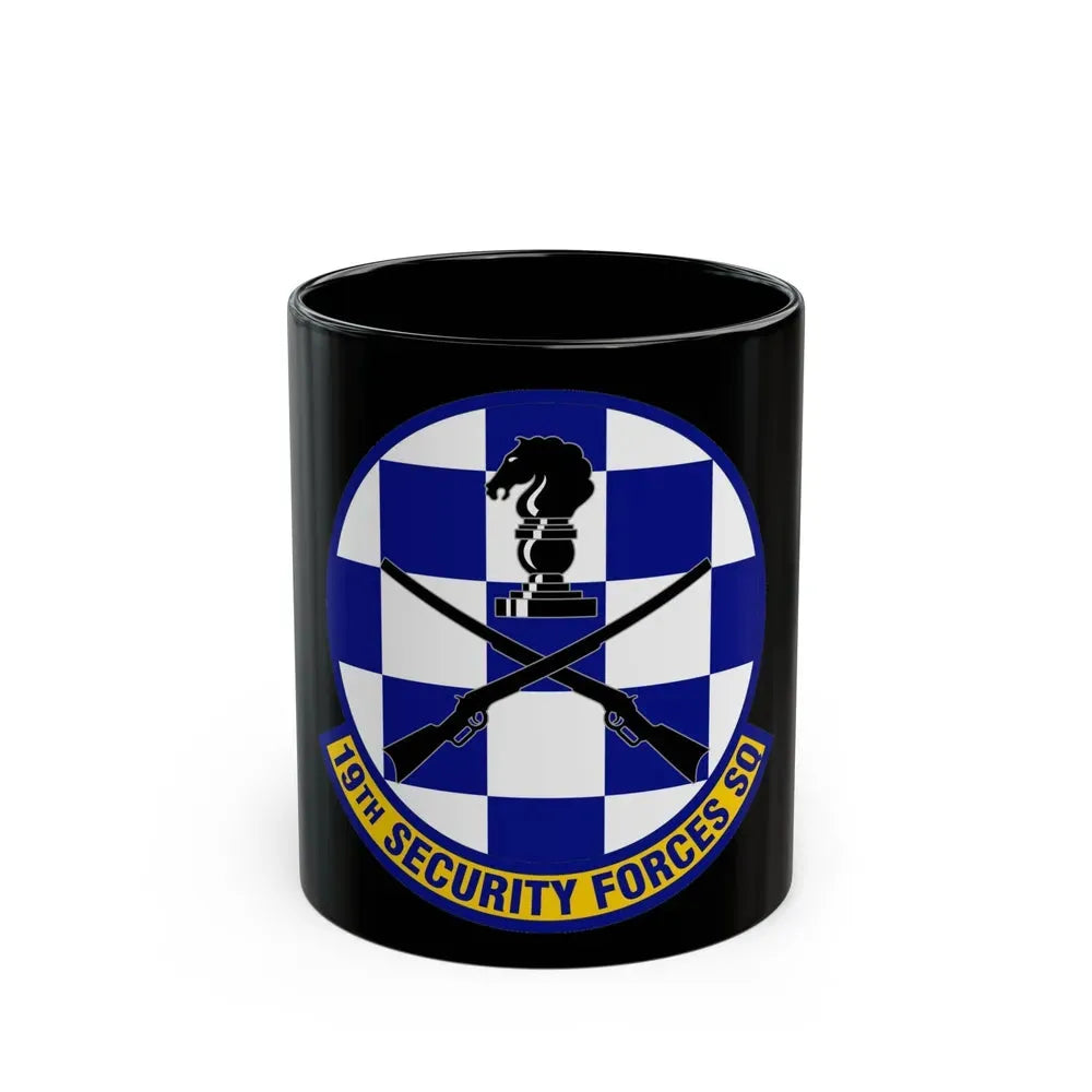 19 Security Forces Squadron AMC (U.S. Air Force) Black Coffee Mug 11oz - Go Mug Yourself