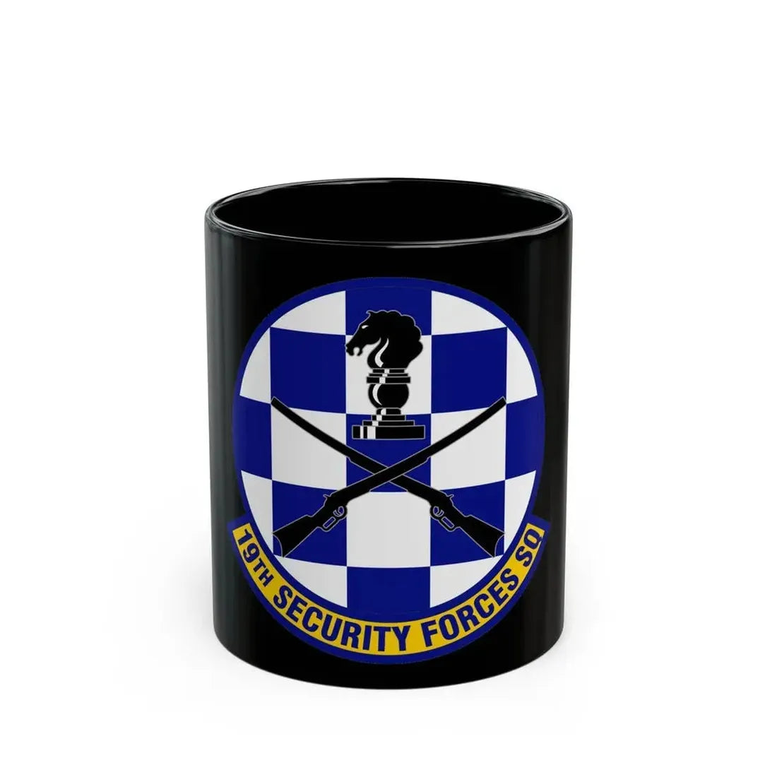 19 Security Forces Squadron AMC (U.S. Air Force) Black Coffee Mug 11oz - Go Mug Yourself