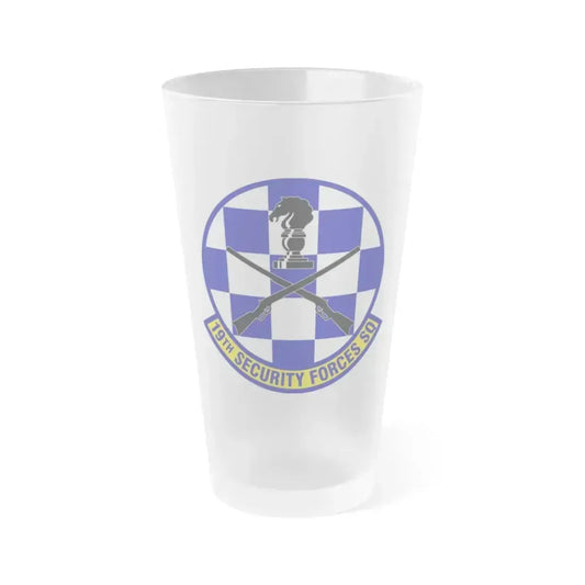 19 Security Forces Squadron AMC (U.S. Air Force) Frosted Pint Glass 16oz 16oz Frosted - Go Mug Yourself
