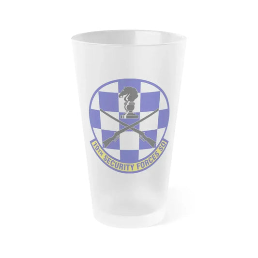 19 Security Forces Squadron AMC (U.S. Air Force) Frosted Pint Glass 16oz 16oz Frosted - Go Mug Yourself