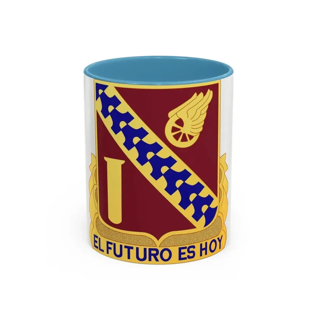 19 Transportation Battalion (U.S. Army) Accent Coffee Mug 11oz Light Blue - Go Mug Yourself