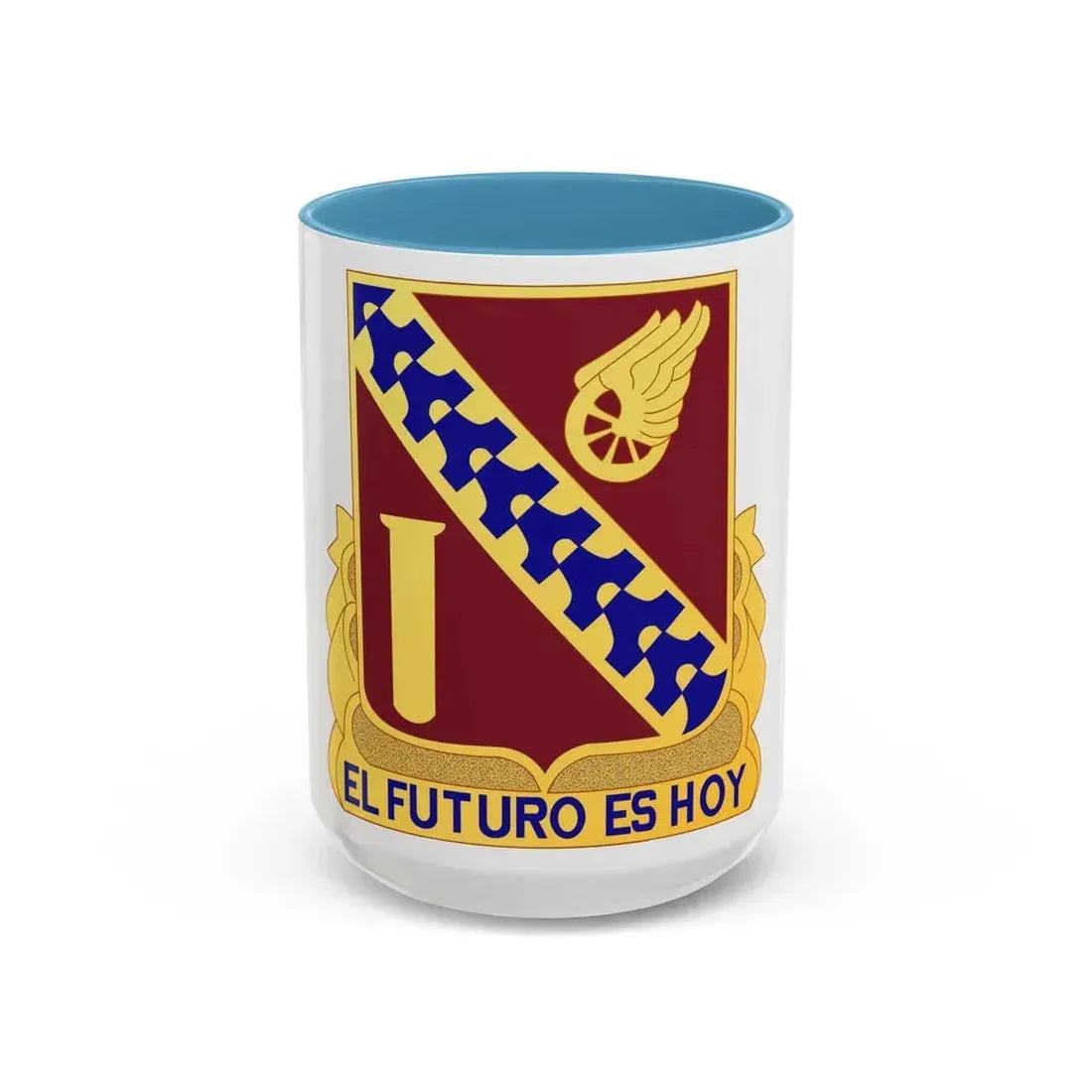 19 Transportation Battalion (U.S. Army) Accent Coffee Mug 15oz Light Blue - Go Mug Yourself