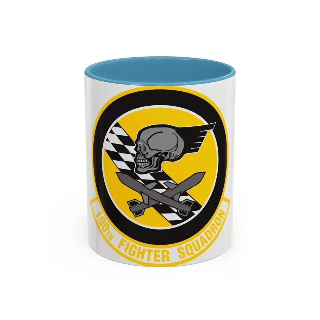 190 Fighter Squadron (U.S. Air Force) Accent Coffee Mug 11oz Light Blue - Go Mug Yourself