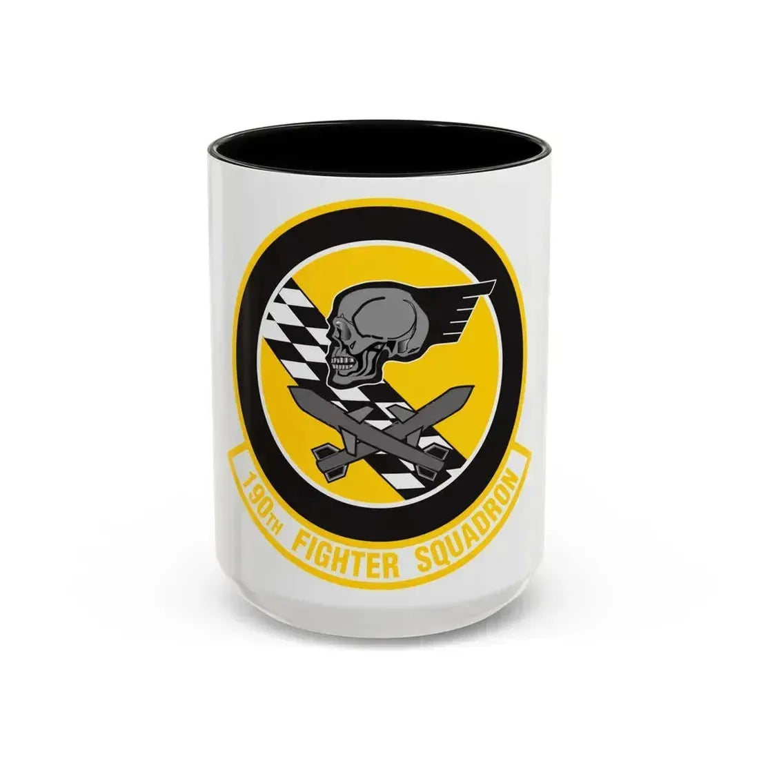 190 Fighter Squadron (U.S. Air Force) Accent Coffee Mug 15oz Black - Go Mug Yourself