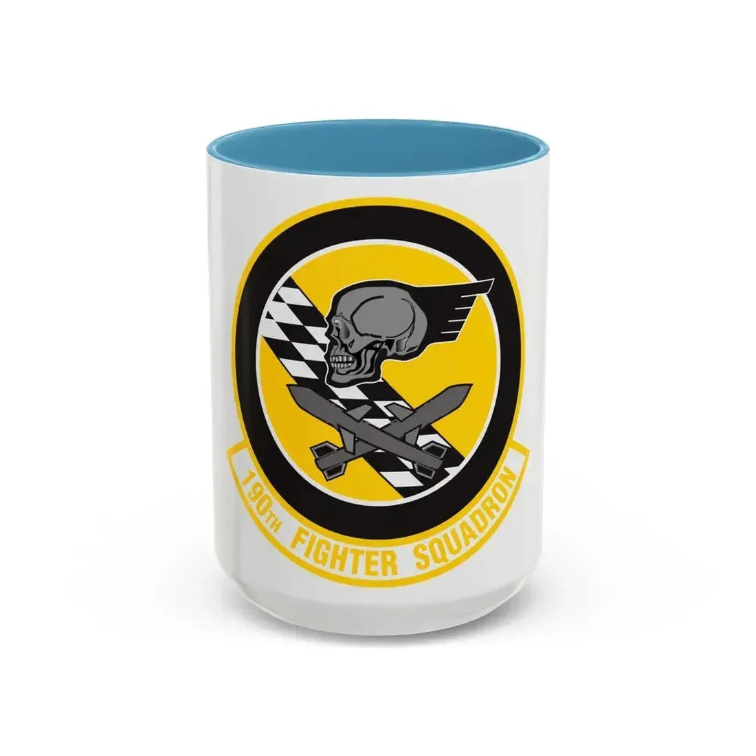 190 Fighter Squadron (U.S. Air Force) Accent Coffee Mug 15oz Light Blue - Go Mug Yourself