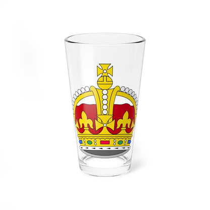 1901 pattern Tudor Crown plain 3D (United Kingdom) (Coat of Arms) Pint Glass 16oz 16oz - Go Mug Yourself