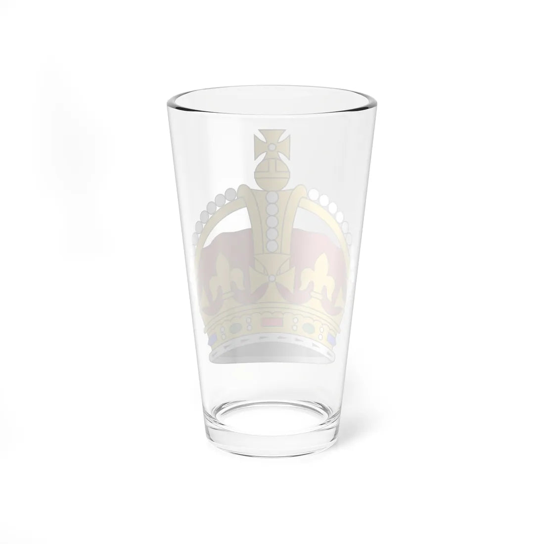 1901 pattern Tudor Crown plain 3D (United Kingdom) (Coat of Arms) Pint Glass 16oz - Go Mug Yourself