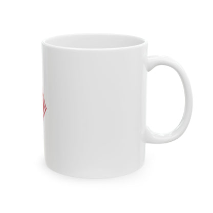 Flag of the U.S. Army 20th Engineer Brigade (United States) White Coffee Mug