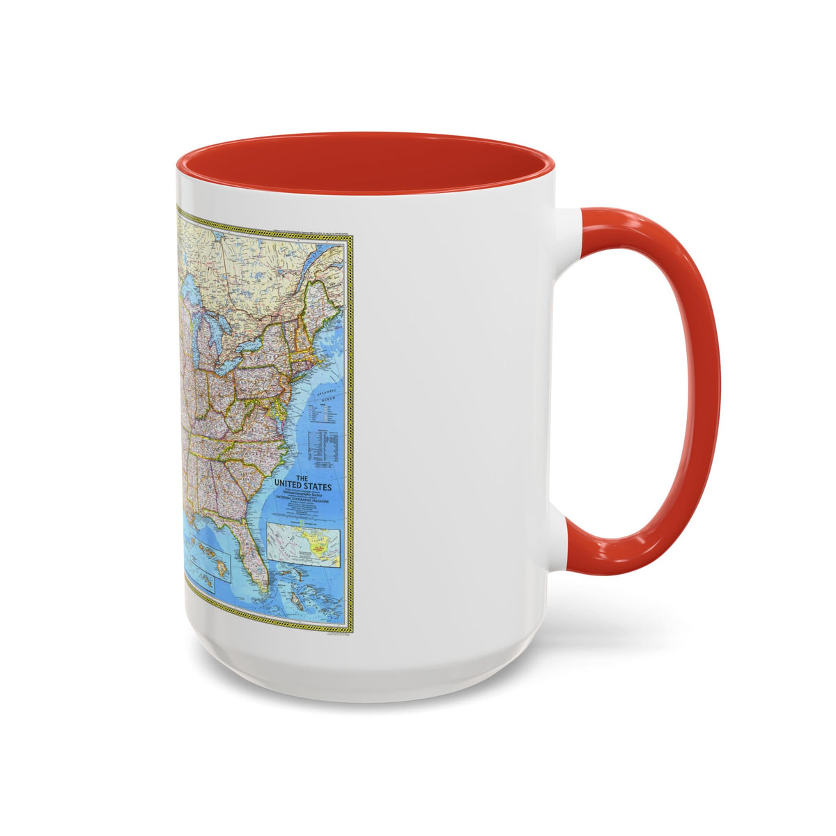 USA - The United States (1982) (Map) Accent Coffee Mug