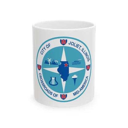Seal of Joliet Illinois - White Coffee Mug