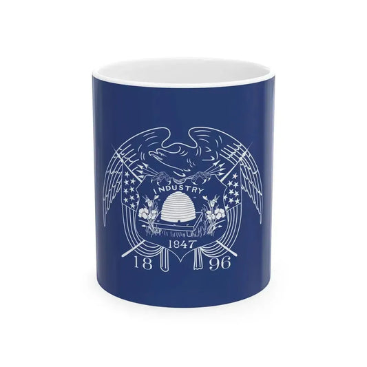 1903-1909 Utah Governors Flag (United States) White Coffee Mug 11oz - Go Mug Yourself