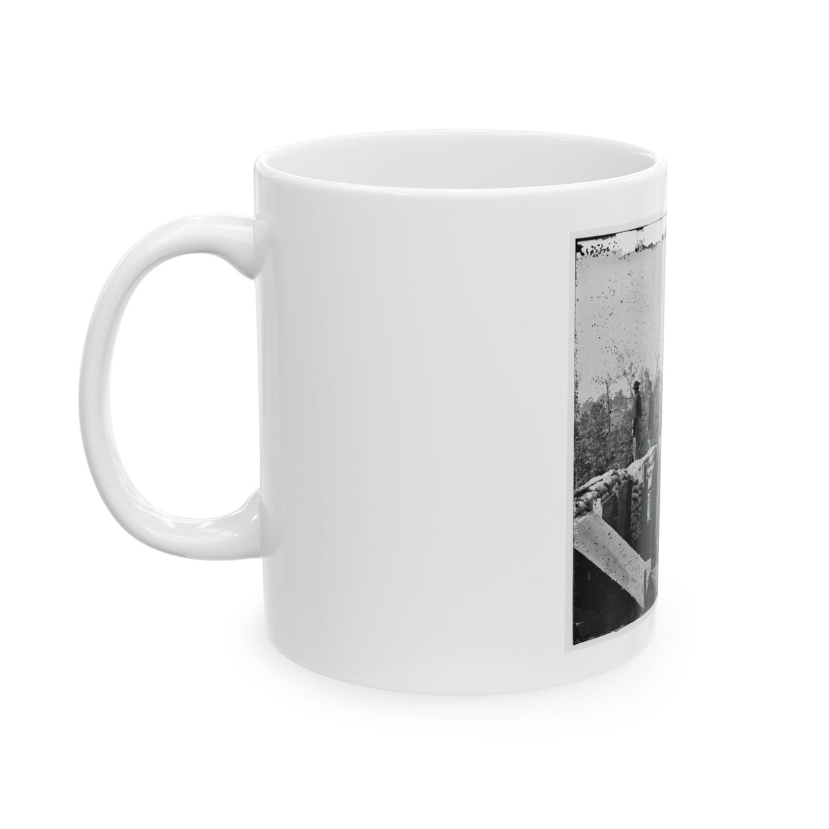 Atlanta, Georgia. Sherman's Men In Confederate Fort East Of Atlanta (U.S. Civil War) White Coffee Mug