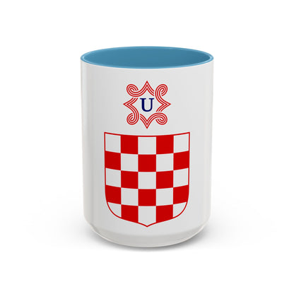 Coat of arms of the Independent State of Croatia - Accent Coffee Mug