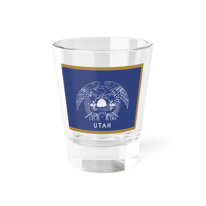 1909-1911 Utah Governors Flag with Utah added (United States) Shot Glass 1.5oz 1.5oz - Go Mug Yourself