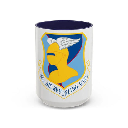 190th Air Refueling Wing (U.S. Air Force) Accent Coffee Mug 15oz Navy - Go Mug Yourself