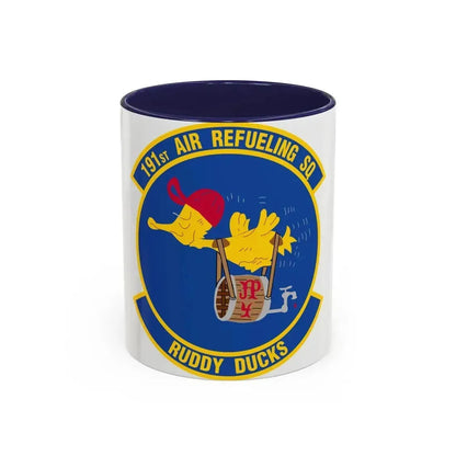 191 Air Refueling Squadron (U.S. Air Force) Accent Coffee Mug 11oz Navy - Go Mug Yourself