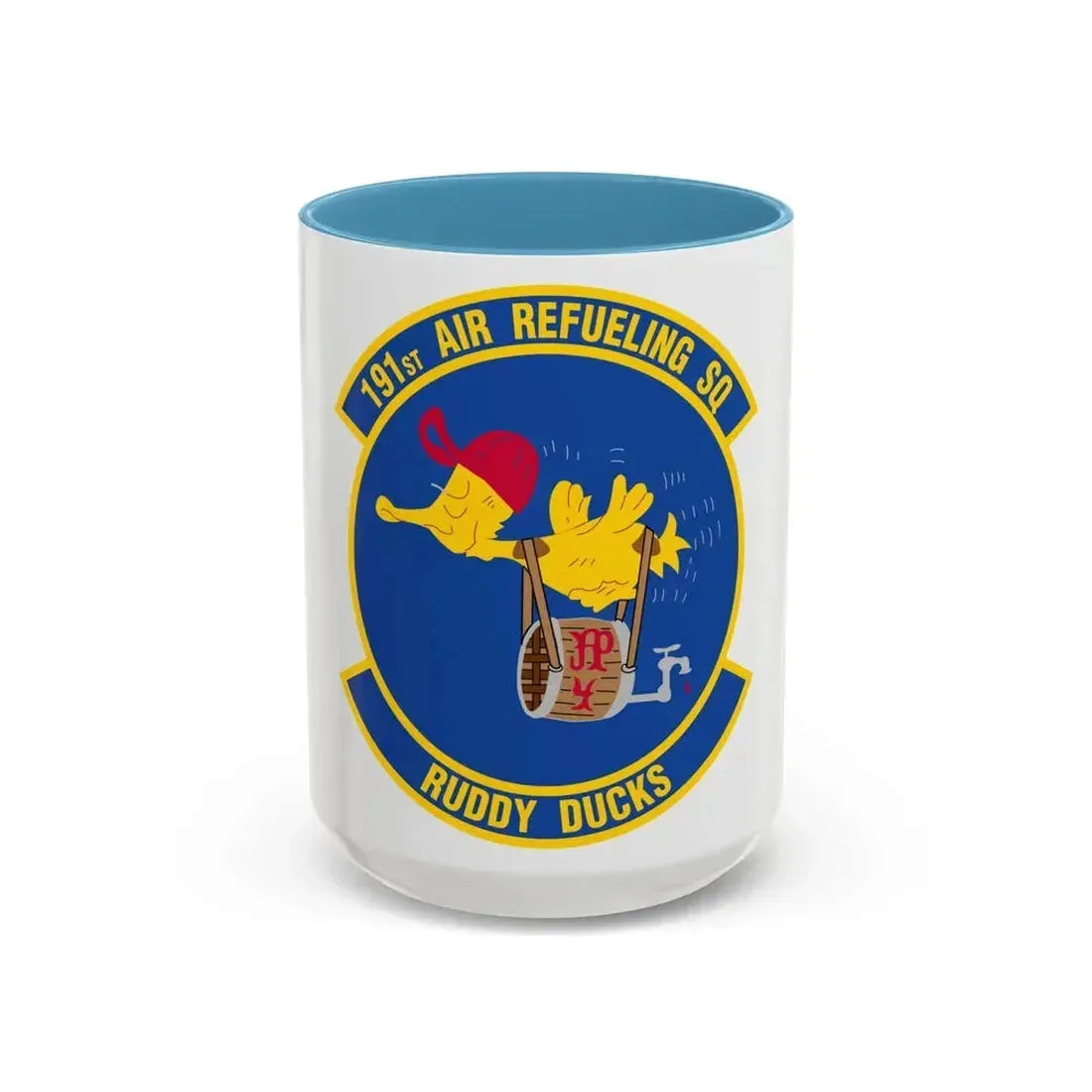 191 Air Refueling Squadron (U.S. Air Force) Accent Coffee Mug 15oz Light Blue - Go Mug Yourself
