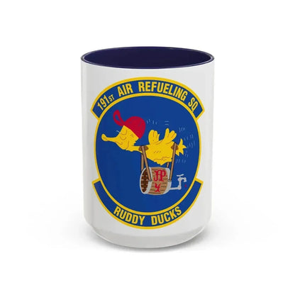 191 Air Refueling Squadron (U.S. Air Force) Accent Coffee Mug 15oz Navy - Go Mug Yourself