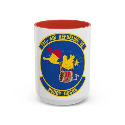 191 Air Refueling Squadron (U.S. Air Force) Accent Coffee Mug 15oz Red - Go Mug Yourself