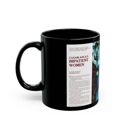 Casablanca's Impatient Women, Men magazine, c. 1958 - Black Coffee Mug-Go Mug Yourself