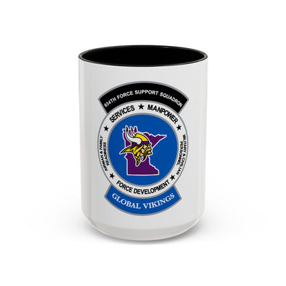 934th Force Support Sq. GLOBAL VIKINGS (U.S. Air Force) Accent Coffee Mug