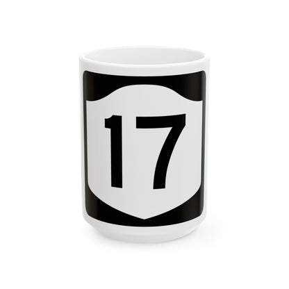 NY-17 (New York) (Road Sign) White Coffee Mug
