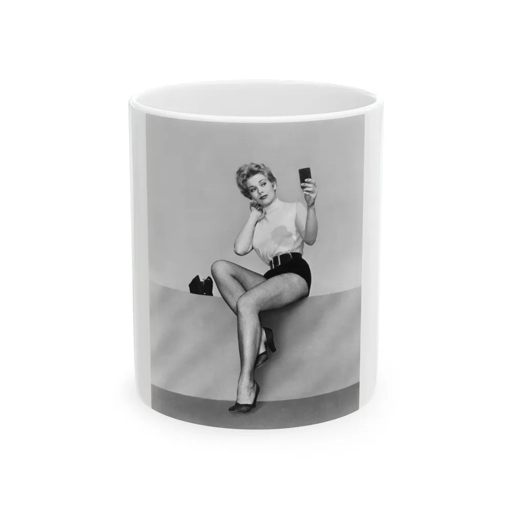 Kim Novak #281 (Vintage Female Icon) White Coffee Mug-11oz-Go Mug Yourself