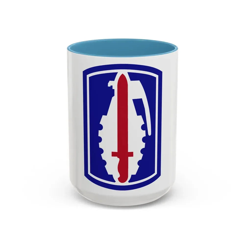 191ST INFANTRY BRIGADE (U.S. Army) Accent Coffee Mug 15oz Light Blue - Go Mug Yourself