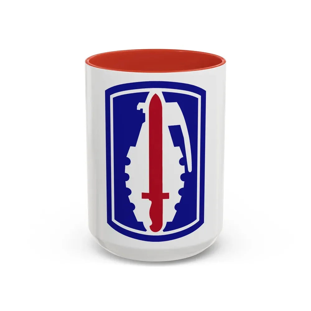 191ST INFANTRY BRIGADE (U.S. Army) Accent Coffee Mug 15oz Red - Go Mug Yourself