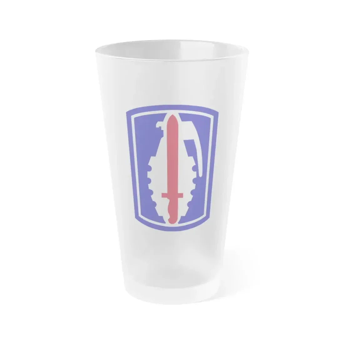 191ST INFANTRY BRIGADE (U.S. Army) Frosted Pint Glass 16oz - Go Mug Yourself