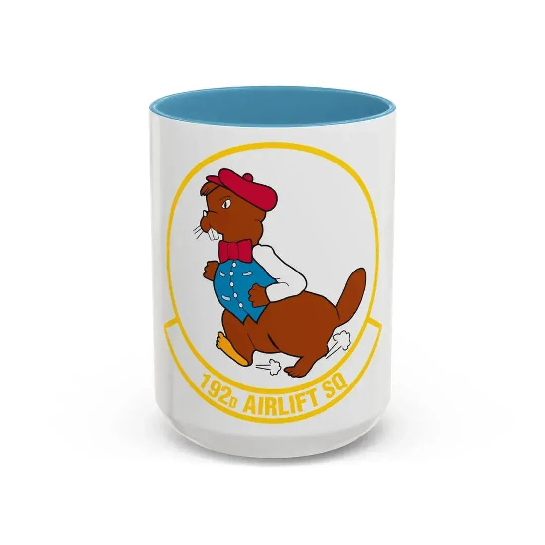 192 Airlift Squadron (U.S. Air Force) Accent Coffee Mug 15oz Light Blue - Go Mug Yourself