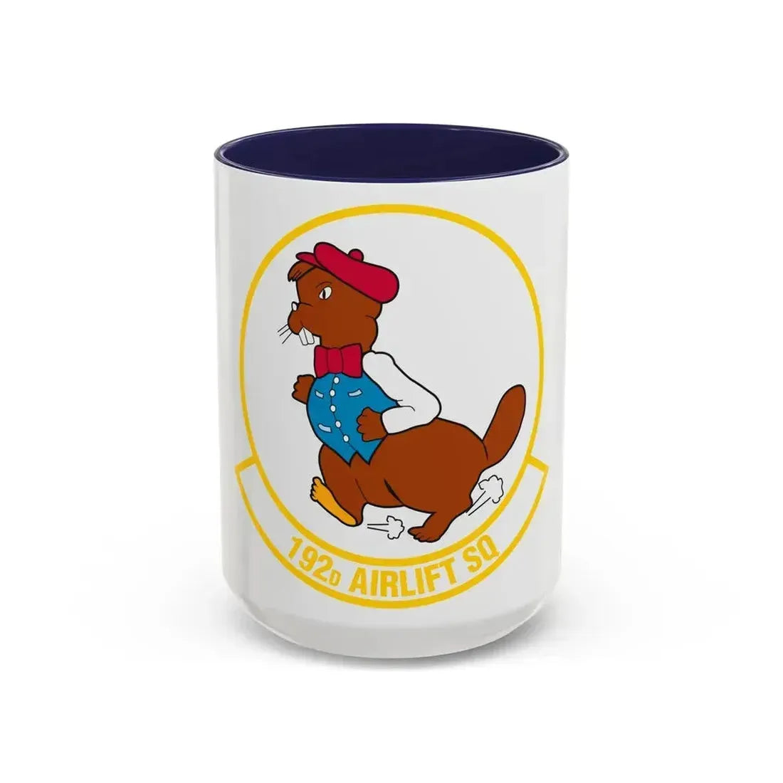 192 Airlift Squadron (U.S. Air Force) Accent Coffee Mug 15oz Navy - Go Mug Yourself