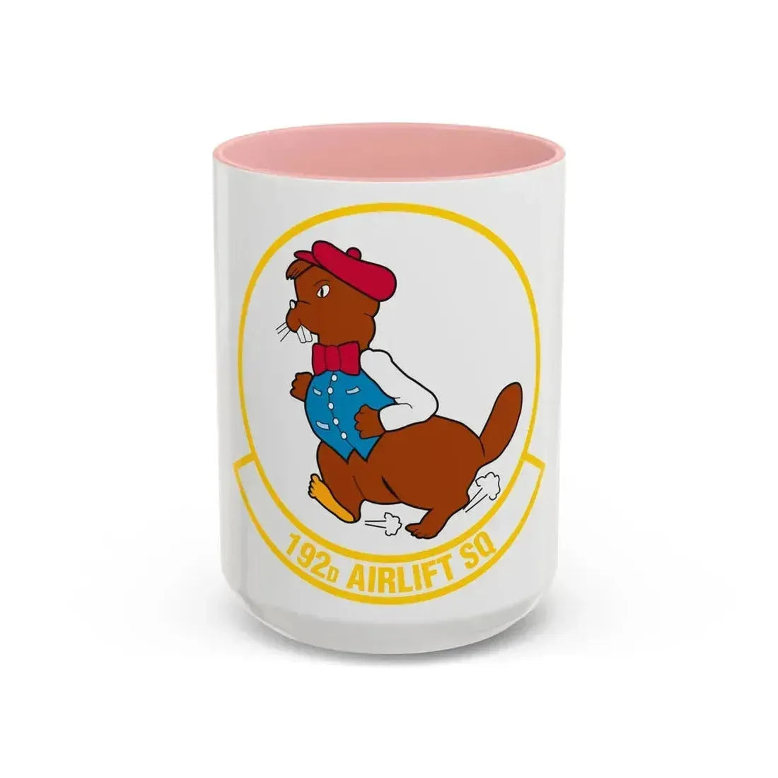 192 Airlift Squadron (U.S. Air Force) Accent Coffee Mug 15oz Pink - Go Mug Yourself