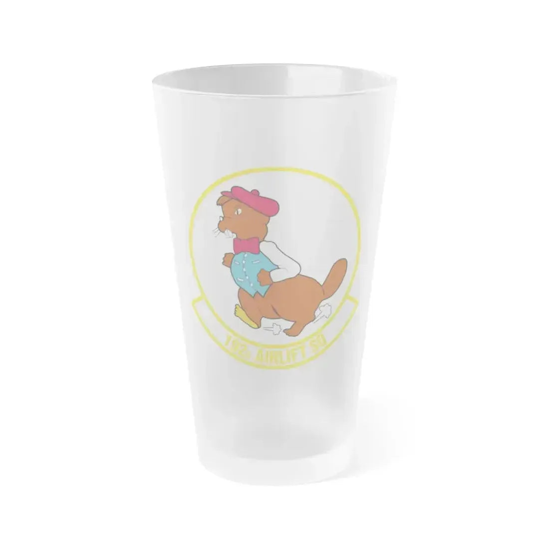 192 Airlift Squadron (U.S. Air Force) Frosted Pint Glass 16oz - Go Mug Yourself
