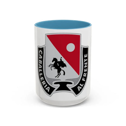 192 Cavalry Regiment (U.S. Army) Accent Coffee Mug 15oz Light Blue - Go Mug Yourself