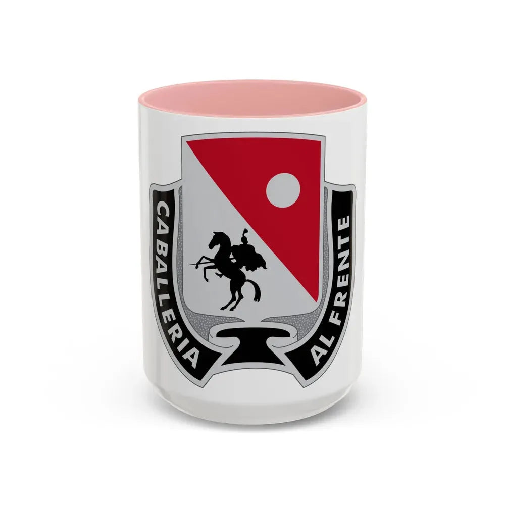 192 Cavalry Regiment (U.S. Army) Accent Coffee Mug 15oz Pink - Go Mug Yourself