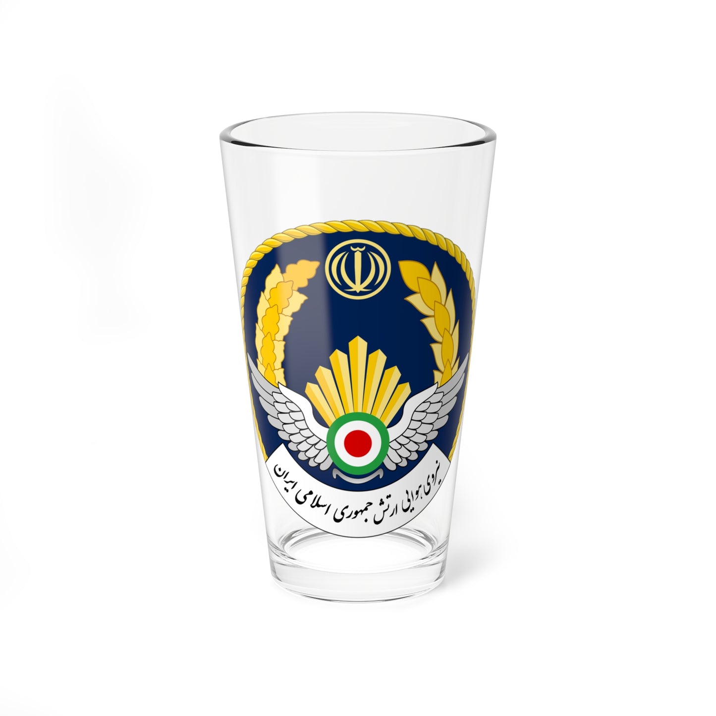 Seal of the Islamic Republic of Iran Air Force (Iran) (Coat of Arms) Pint Glass 16oz