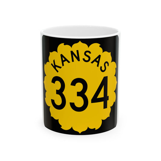 K-334 1962 (Kansas) (Road Sign) White Coffee Mug