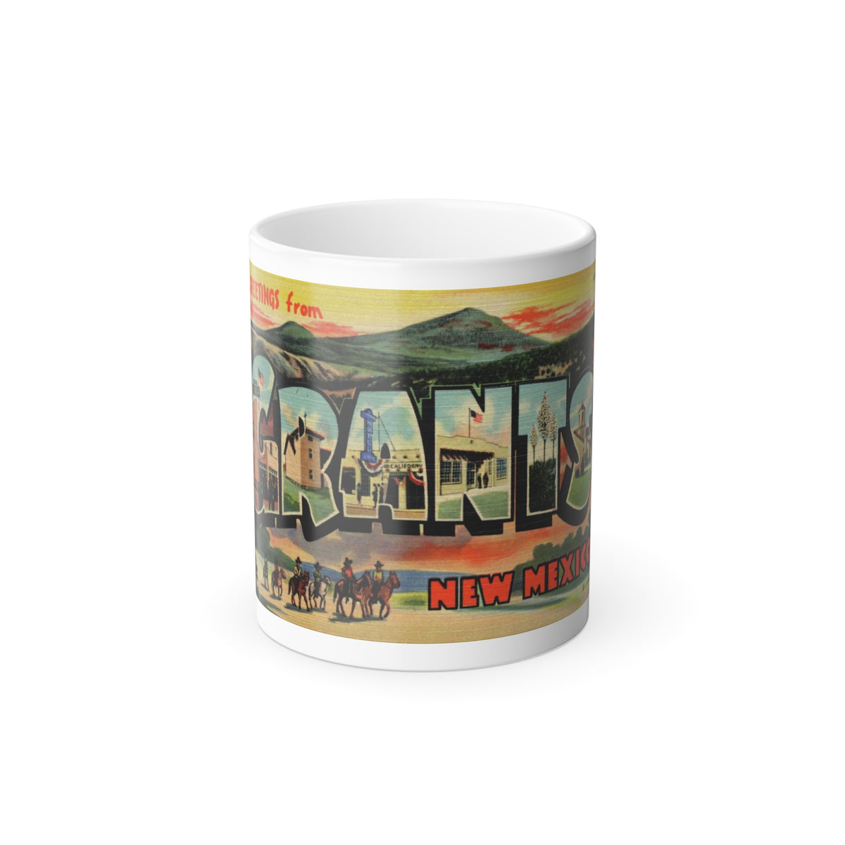 Greetings from Grants New Mexico (Greeting Postcards) Color Changing Mug 11oz